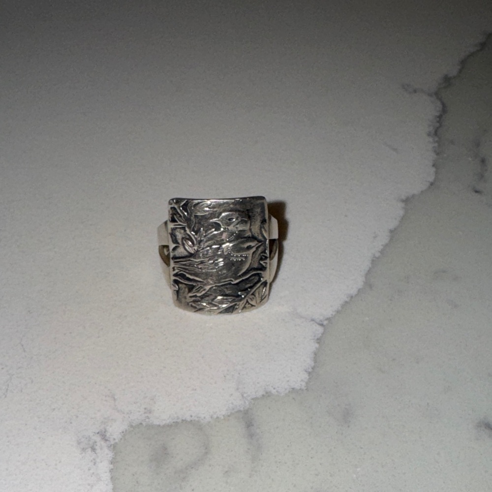 Sterling Silver Love Birds Ring 🕊️